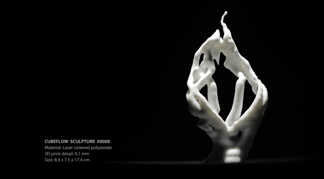 CubeFlow Sculpture #0008 (3D print)